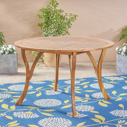 Set da pranzo Chilton Outdoor da 5 pezzi in legno di acacia e vimini di Christopher Knight Home
