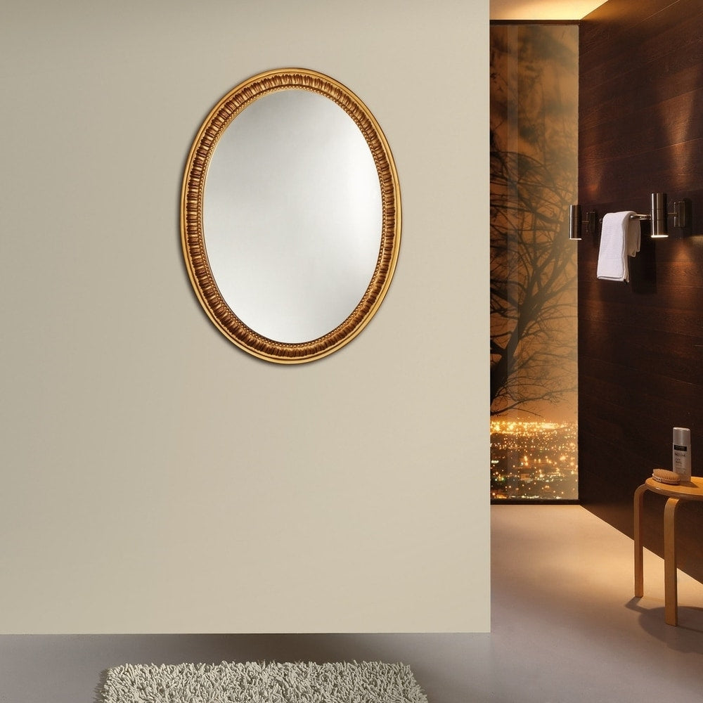 Specchio ovale Chloe Antique Gold - Oro antico