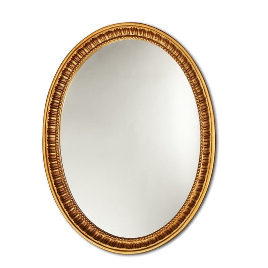 Specchio ovale Chloe Antique Gold - Oro antico