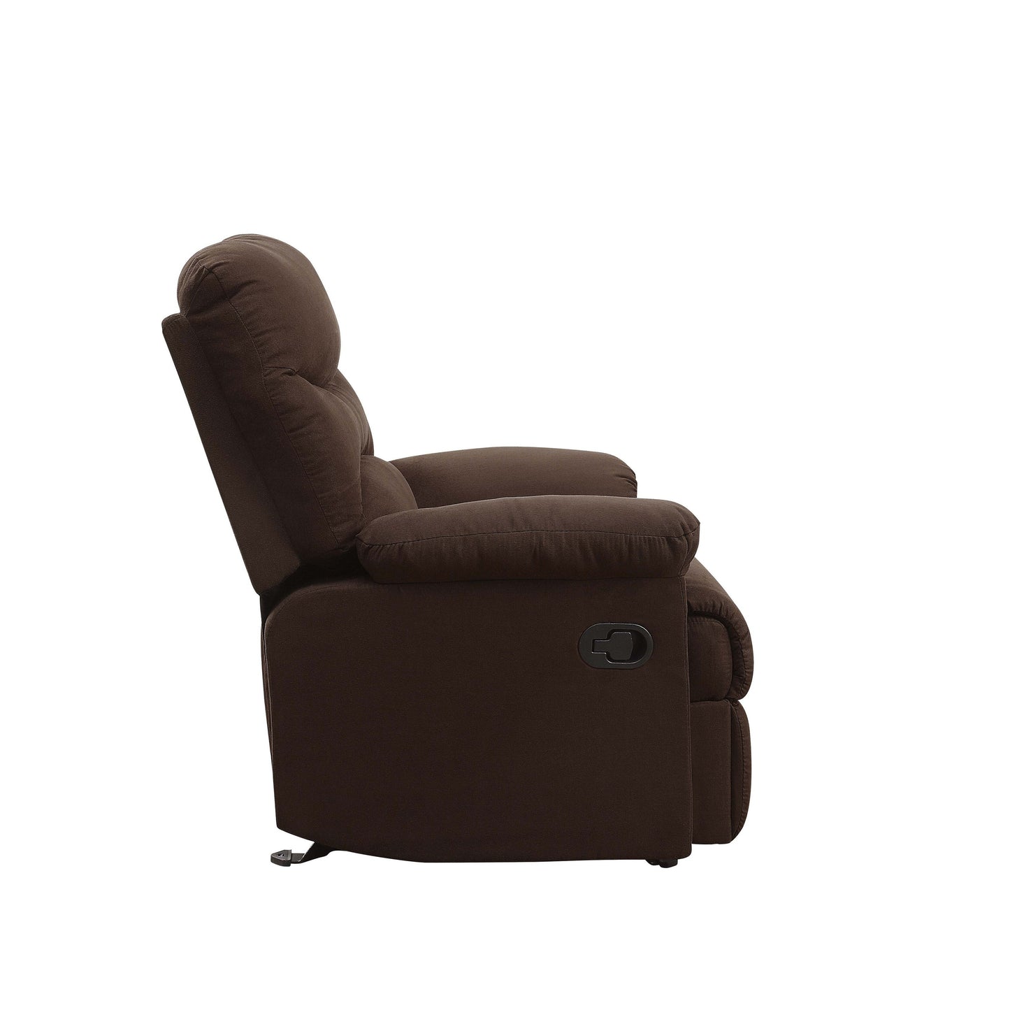 Poltrona reclinabile Motion Glider in microfibra color cioccolato