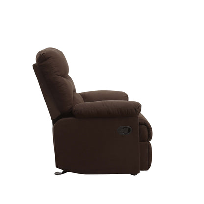 Poltrona reclinabile Motion Glider in microfibra color cioccolato
