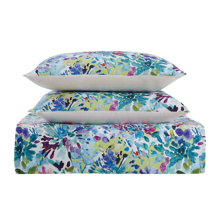 Set copripiumino da 3 pezzi Christian Siriano NY Dahlia Watercolor Floral