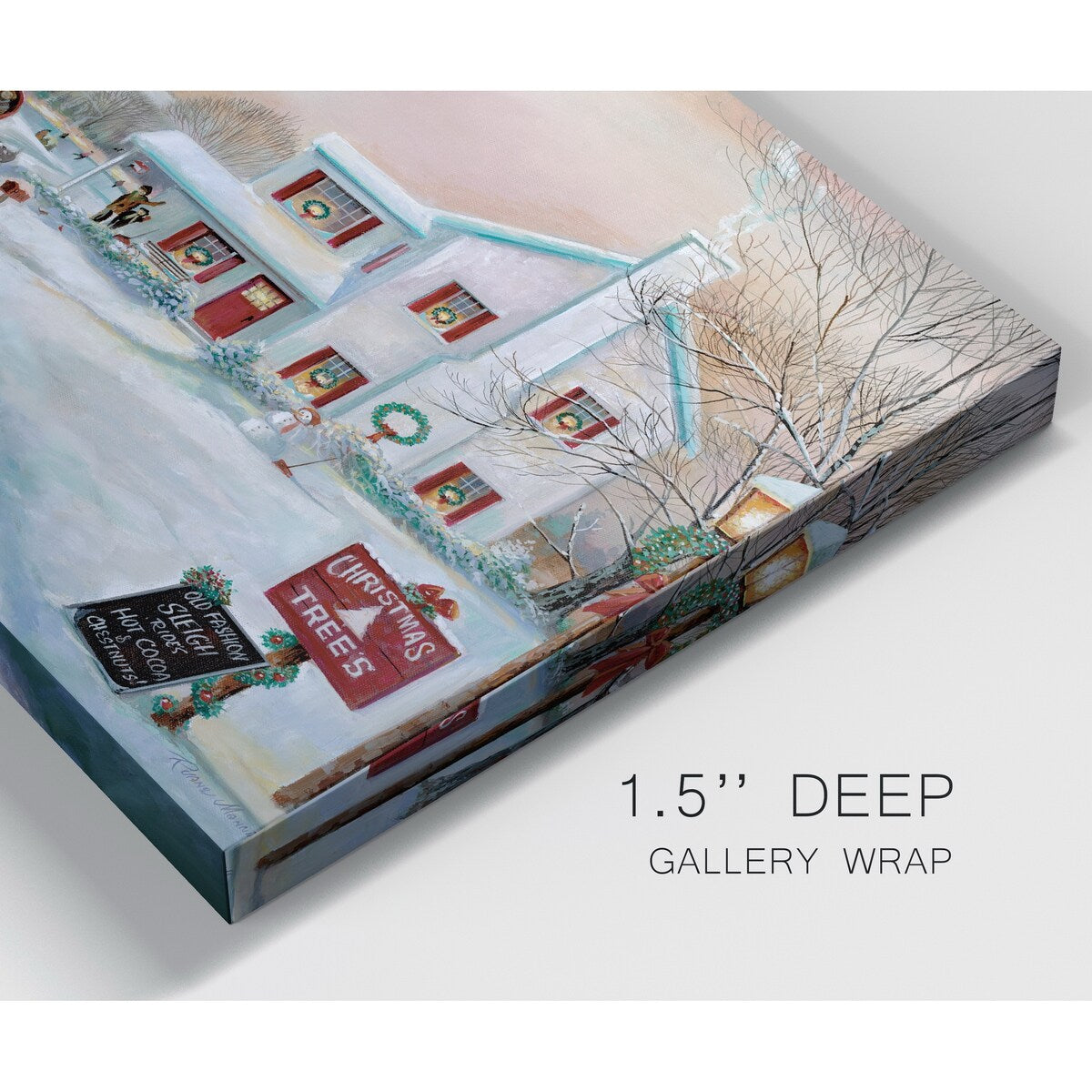 Fattoria di alberi di Natale - Tela rivestita in galleria di alta qualità - Pronta da appendere