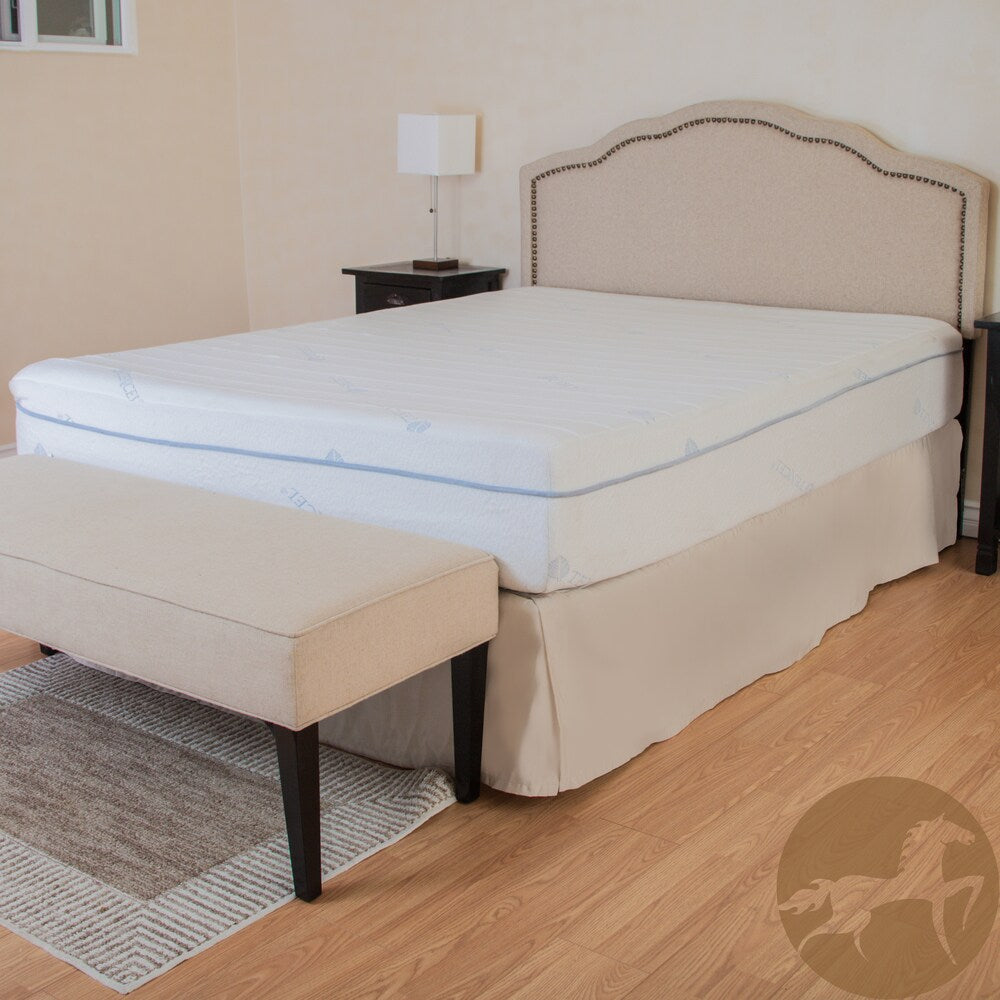 Materasso in memory foam gel Christopher Knight Comfort Medium Firm da 11 pollici per letto singolo