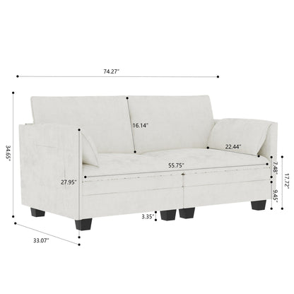 Christopher Knight Home - Divano a due posti Sophia in stile moderno di metà secolo