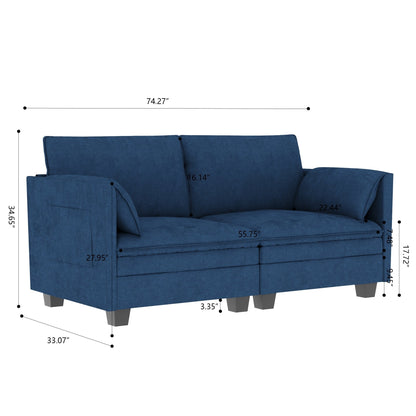 Christopher Knight Home - Divano a due posti Sophia in stile moderno di metà secolo