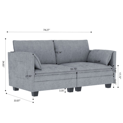 Christopher Knight Home - Divano a due posti Sophia in stile moderno di metà secolo