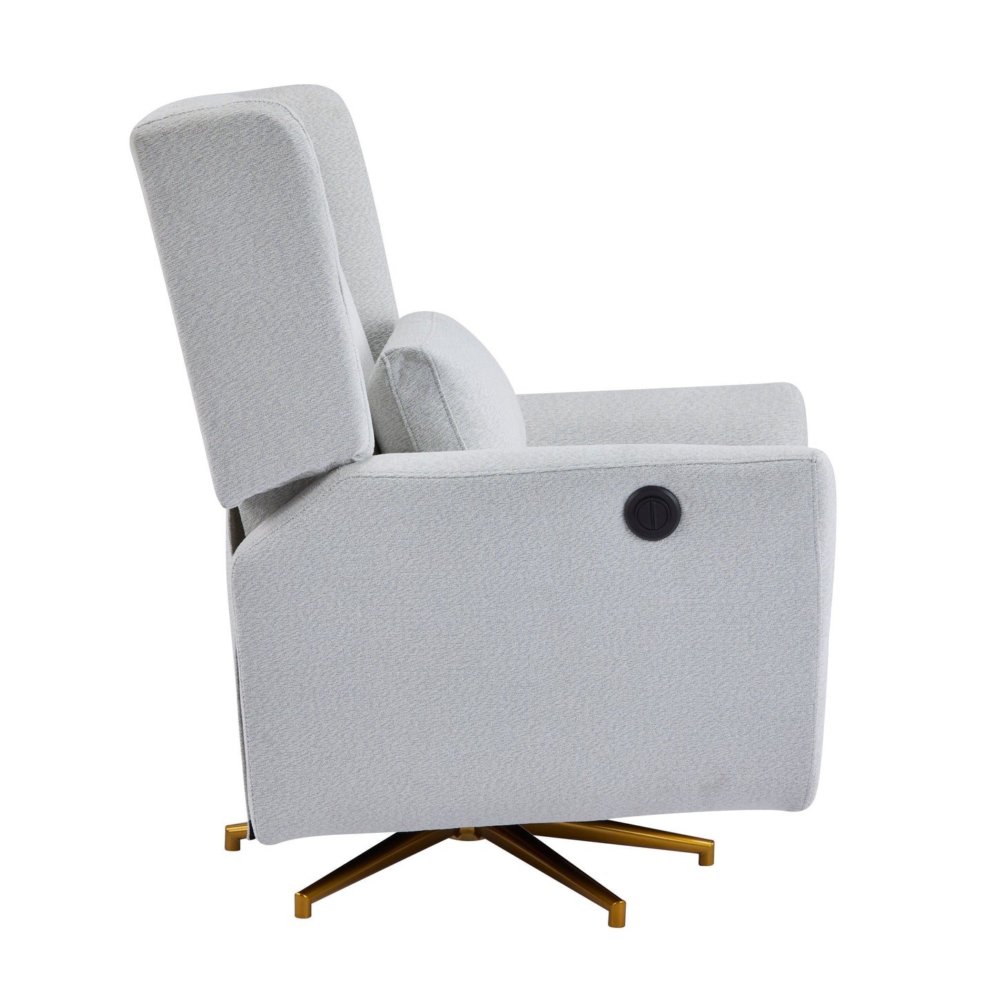 Christopher Knight Home - Poltrona reclinabile elettrica Starling con base in metallo dorato