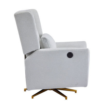 Christopher Knight Home - Poltrona reclinabile elettrica Starling con base in metallo dorato