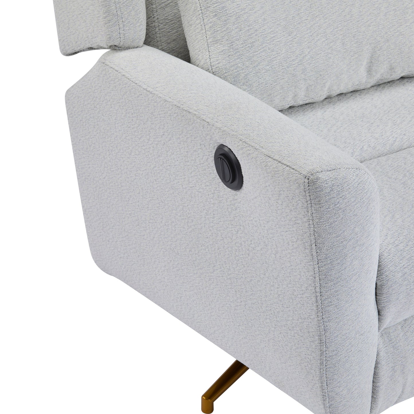 Christopher Knight Home - Poltrona reclinabile elettrica Starling con base in metallo dorato