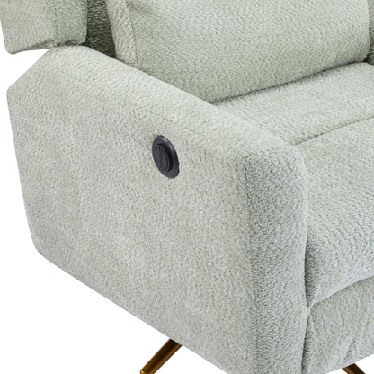 Christopher Knight Home - Poltrona reclinabile elettrica Starling con base in metallo dorato