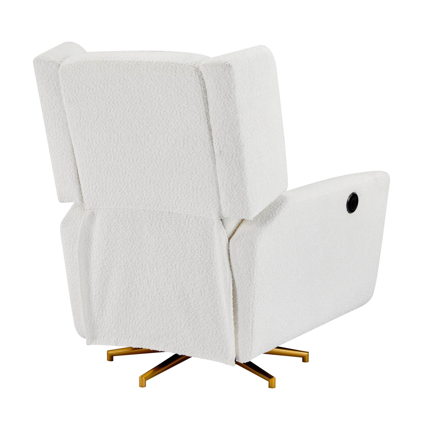 Christopher Knight Home - Poltrona reclinabile elettrica Starling con base in metallo dorato