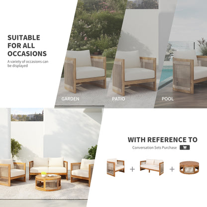 Christopher Knight Home - Set da conversazione per esterni Sophia in legno di acacia, 4 pezzi