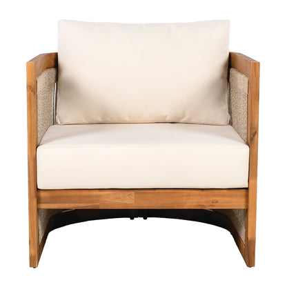 Christopher Knight Home - Set da conversazione per esterni Sophia in legno di acacia, 4 pezzi