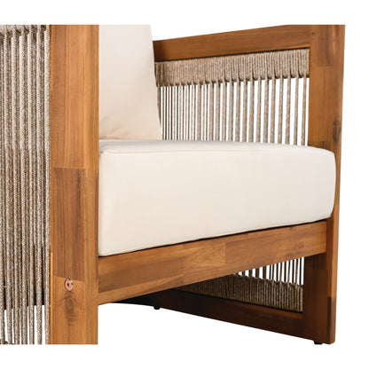 Christopher Knight Home - Set da conversazione per esterni Sophia in legno di acacia, 4 pezzi