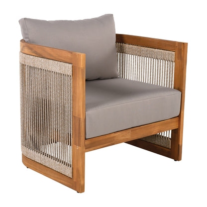 Christopher Knight Home - Set da conversazione per esterni Sophia in legno di acacia, 4 pezzi