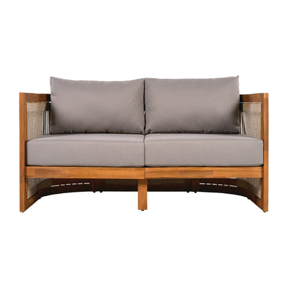 Christopher Knight Home - Set da conversazione per esterni Sophia in legno di acacia, 4 pezzi