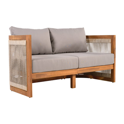 Christopher Knight Home - Set da conversazione per esterni Sophia in legno di acacia, 4 pezzi