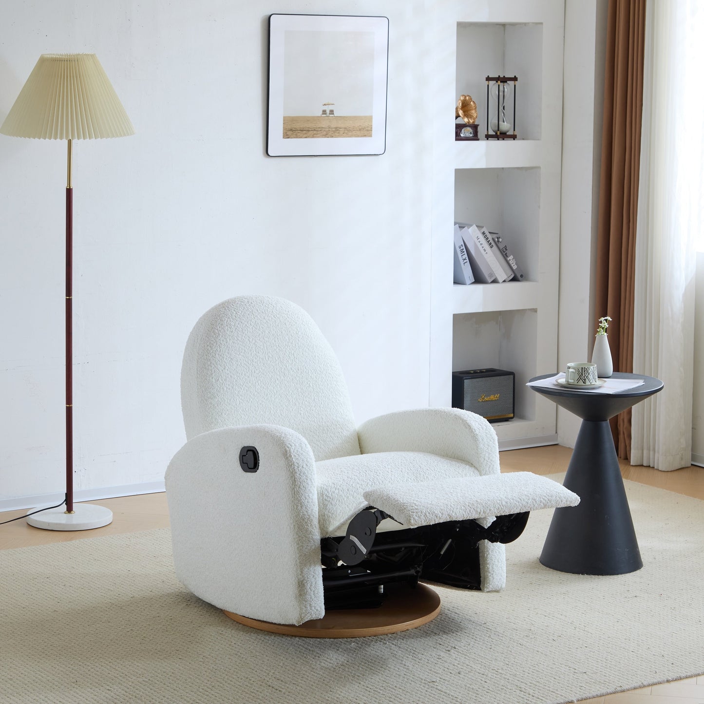 Poltrona reclinabile girevole e scorrevole Christopher Knight Home 360 ​​Boucle