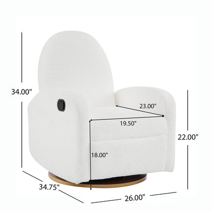 Poltrona reclinabile girevole e scorrevole Christopher Knight Home 360 ​​Boucle