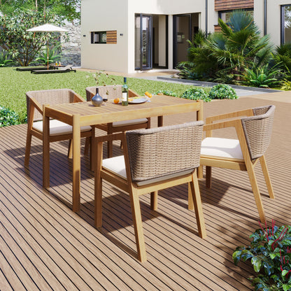 Christopher Knight Home Set da pranzo per patio da 5 pezzi