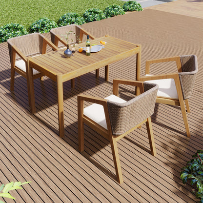 Christopher Knight Home Set da pranzo per patio da 5 pezzi