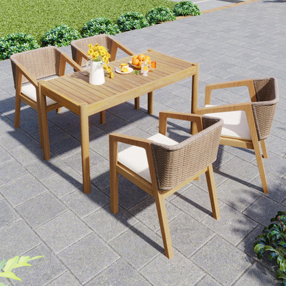 Christopher Knight Home Set da pranzo per patio da 5 pezzi