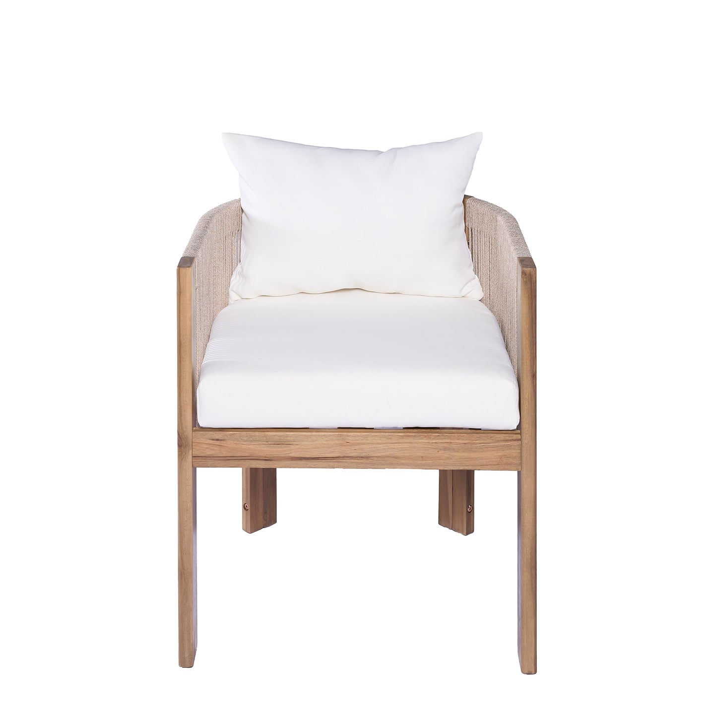 Christopher Knight Home-Benjamin Set da pranzo per esterni in legno di acacia da 7 pezzi