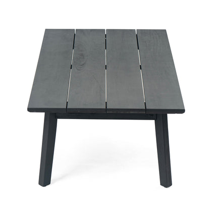 Christopher Knight Home Burchett, set di divani e tavolini da esterno in legno di acacia con cuscini Sunbrella opzionali