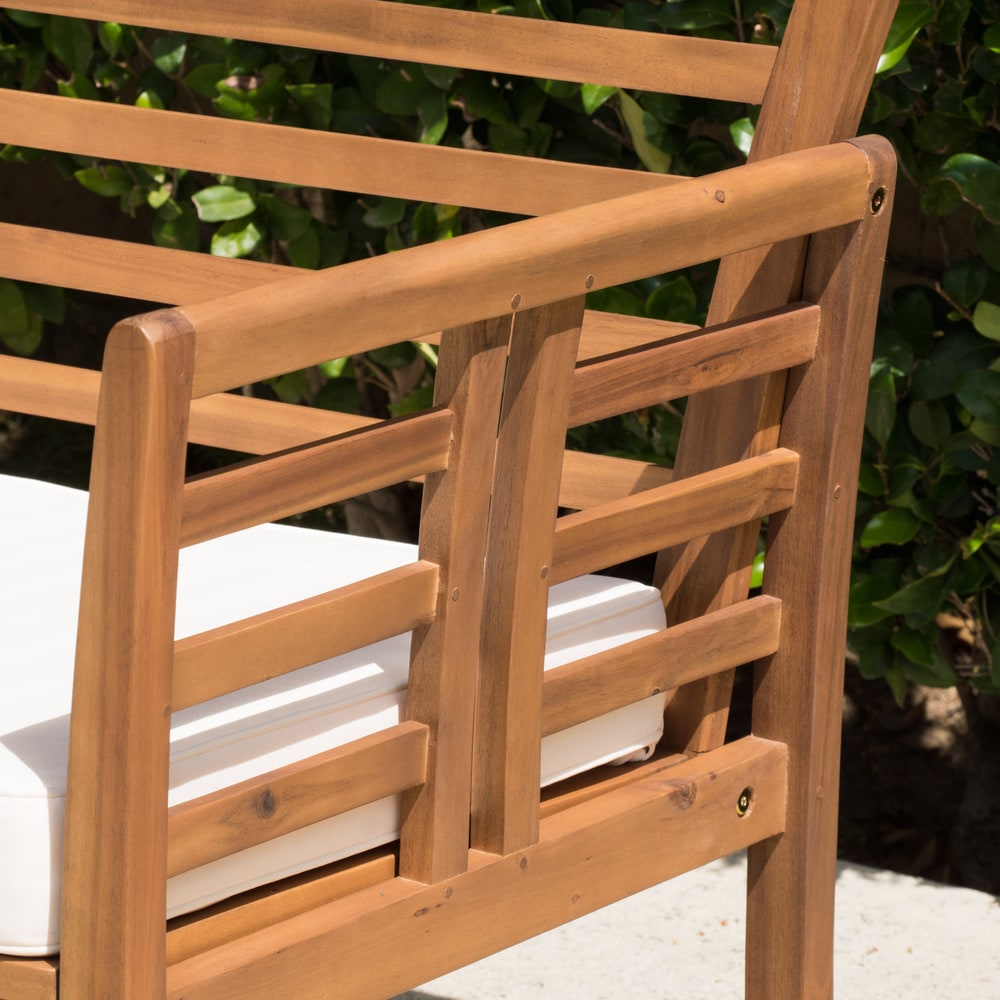 Set da giardino Caydon in legno di acacia da 4 pezzi di Christopher Knight Home