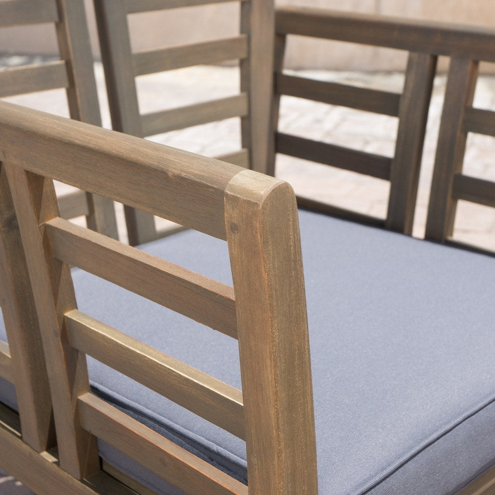 Set da giardino Caydon in legno di acacia da 4 pezzi di Christopher Knight Home