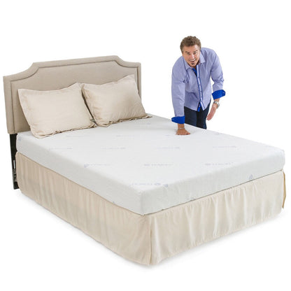 Materasso in memory foam gel Christopher Knight Home Comfort Medium Firm da 8 pollici Queen-size con cuscini bonus