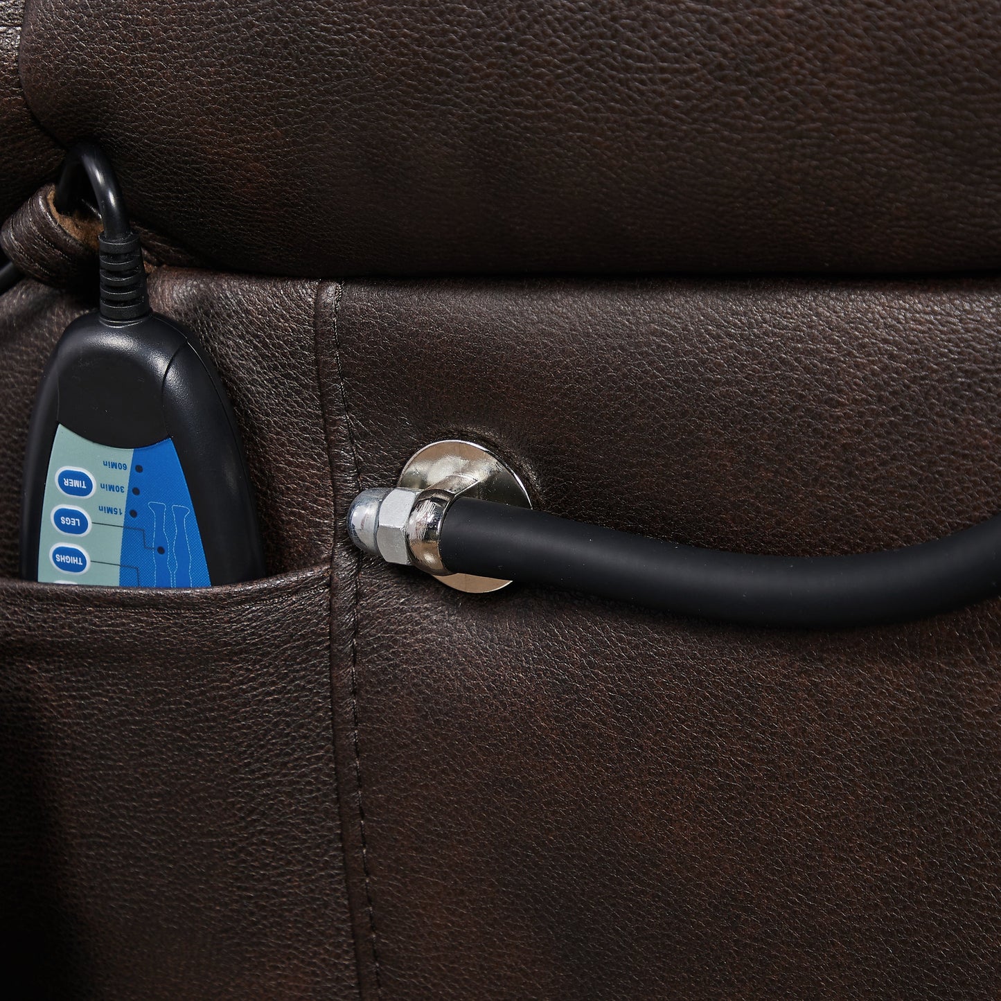 Poltrona reclinabile elettrica con supporto per telefono e massaggio Christopher Knight Home Motors