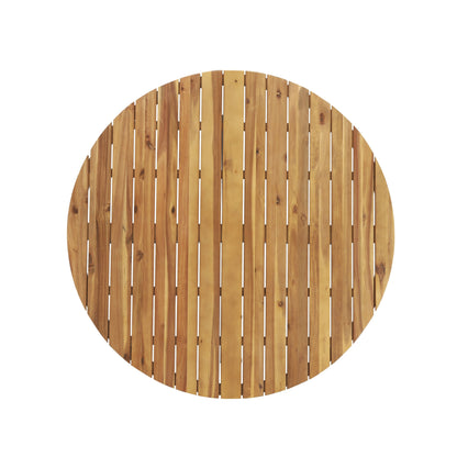 Set da pranzo da esterno Christopher Knight Home con tavolo rotondo da 5 pezzi e sedie in corda