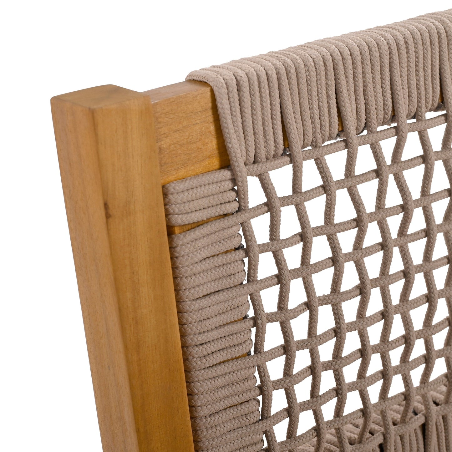 Set da pranzo da esterno Christopher Knight Home con tavolo rotondo da 5 pezzi e sedie in corda