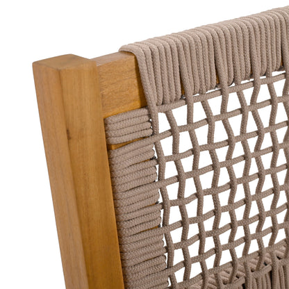 Set da pranzo da esterno Christopher Knight Home con tavolo rotondo da 5 pezzi e sedie in corda