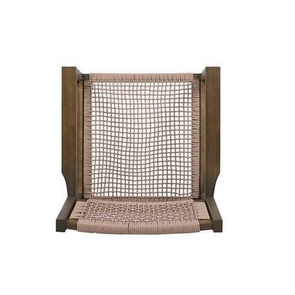 Set da pranzo da esterno Christopher Knight Home con tavolo rotondo da 5 pezzi e sedie in corda