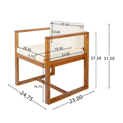 Christopher Knight Home Outdoor Set da pranzo rustico in legno di acacia da 5 pezzi