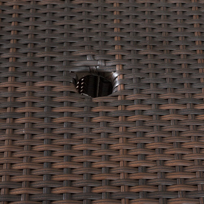 Set da pranzo in vimini multi-marrone da 5 pezzi Rodgers Outdoor con cuscini di Christopher Knight Home