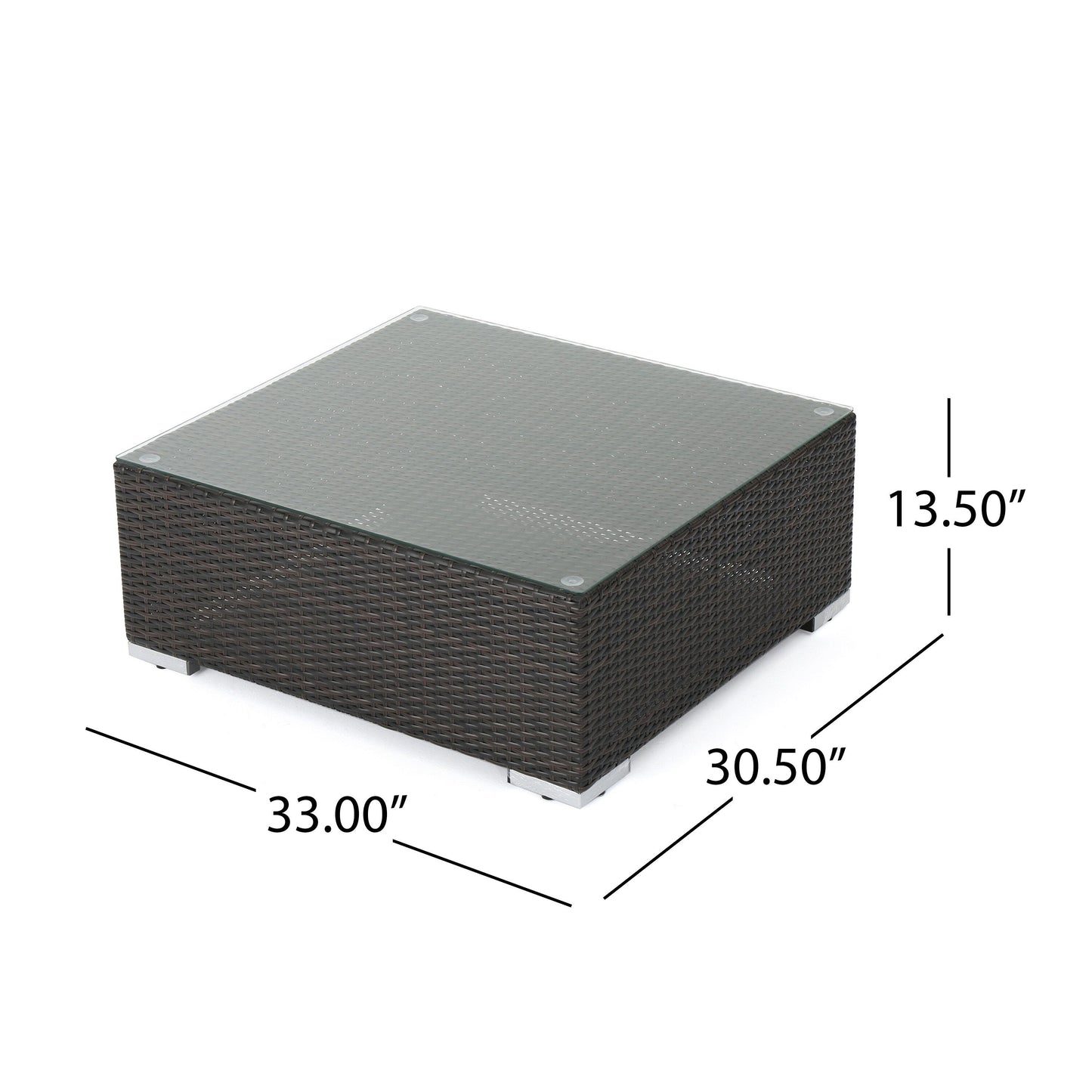 Christopher Knight Home Santa Rosa Outdoor Set di 7 sedute in vimini componibili