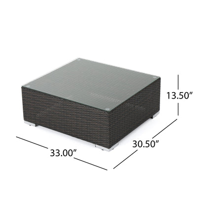 Christopher Knight Home Santa Rosa Outdoor Set di 7 sedute in vimini componibili