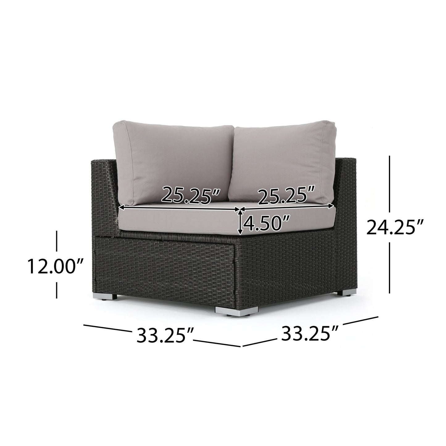 Christopher Knight Home Santa Rosa Outdoor Set di 7 sedute in vimini componibili