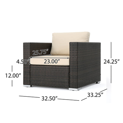 Christopher Knight Home Santa Rosa Outdoor Set di 7 sedute in vimini componibili