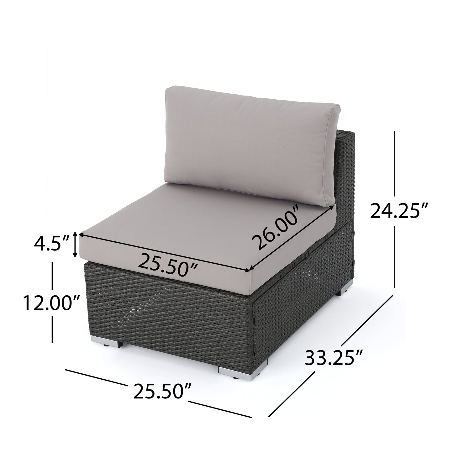 Christopher Knight Home Santa Rosa Outdoor Set di 7 sedute in vimini componibili