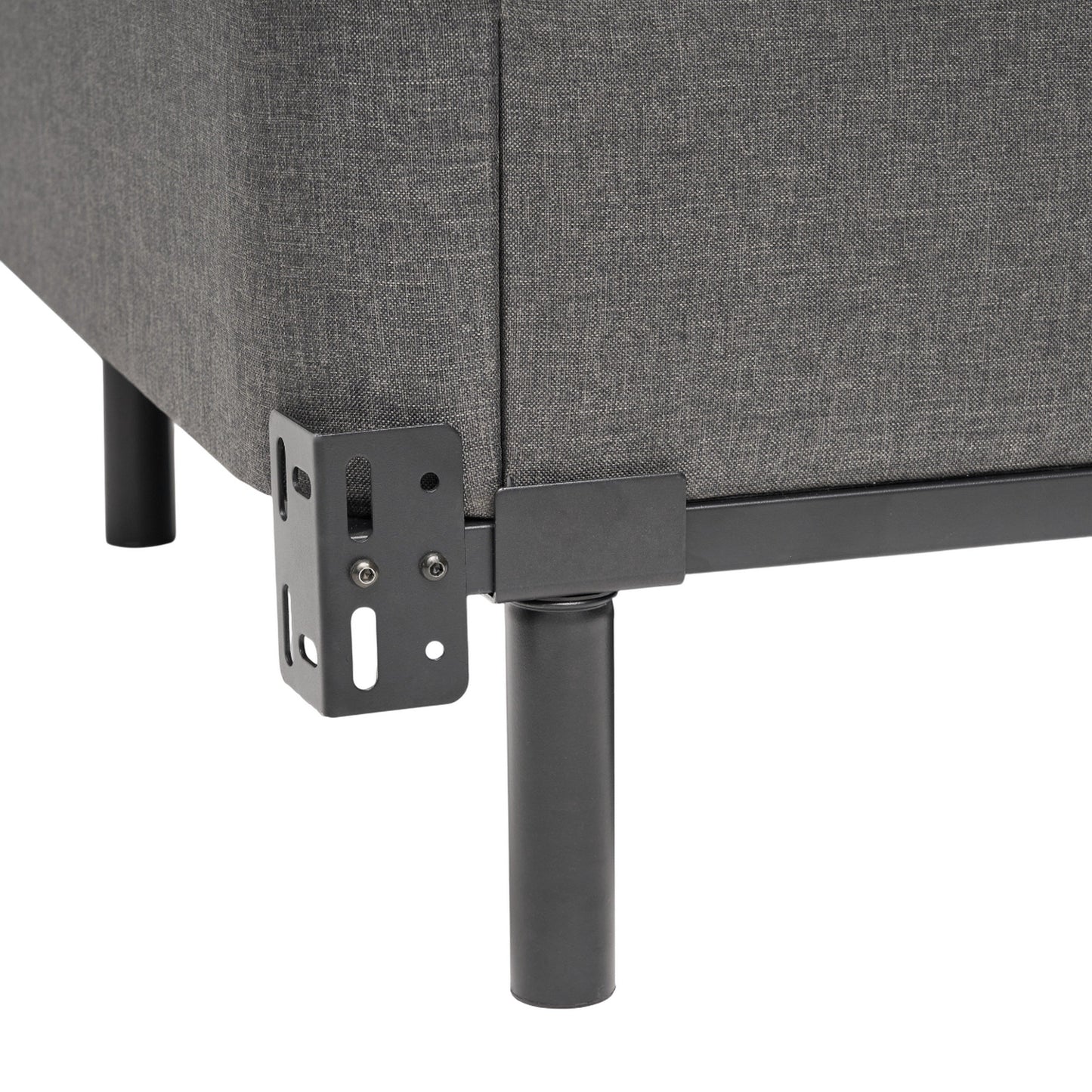 Chuck King Size Foundation per materasso, 7 pollici, rivestimento in tessuto, legno