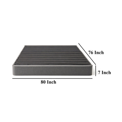 Chuck King Size Foundation per materasso, 7 pollici, rivestimento in tessuto, legno