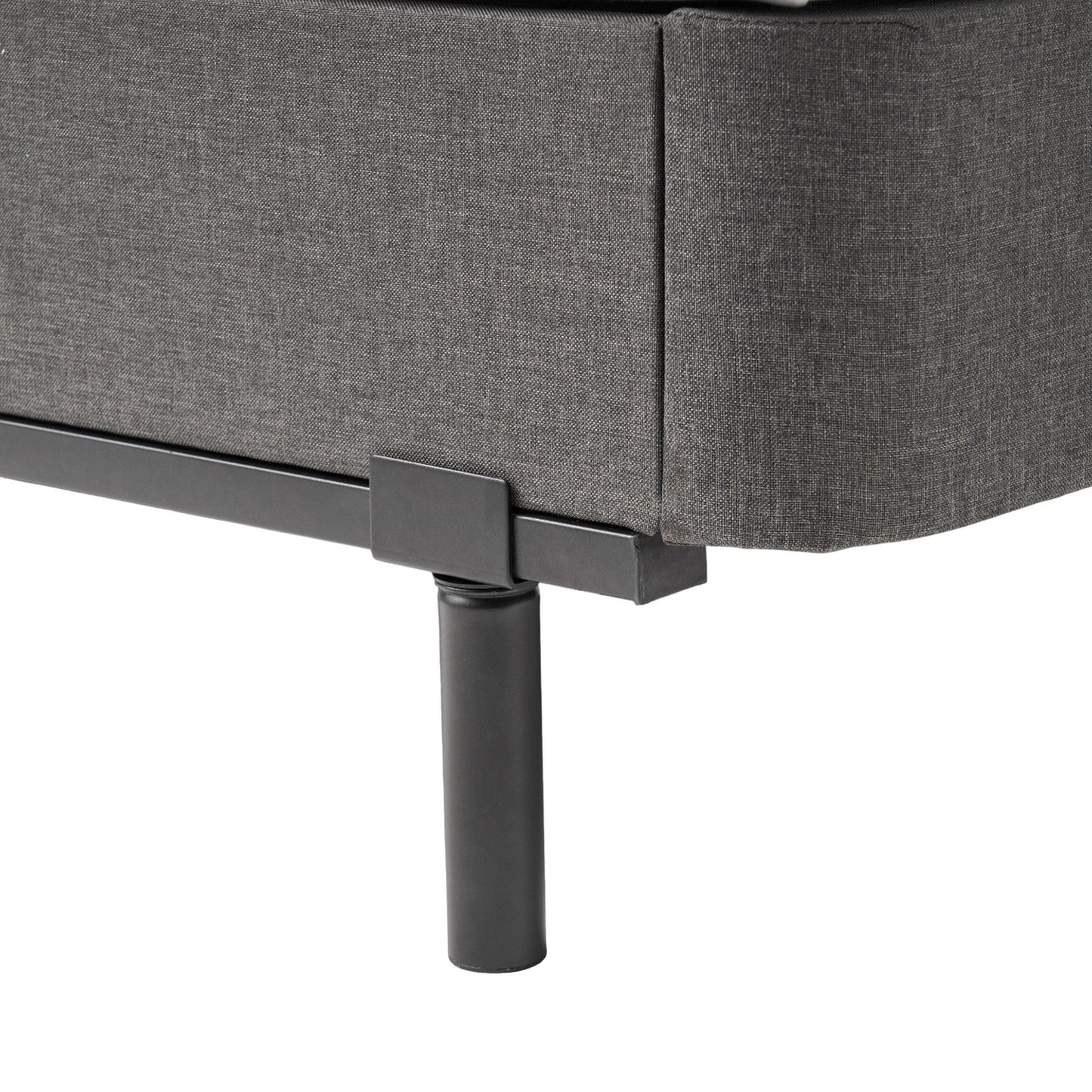 Chuck King Size Foundation per materasso, 7 pollici, rivestimento in tessuto, legno