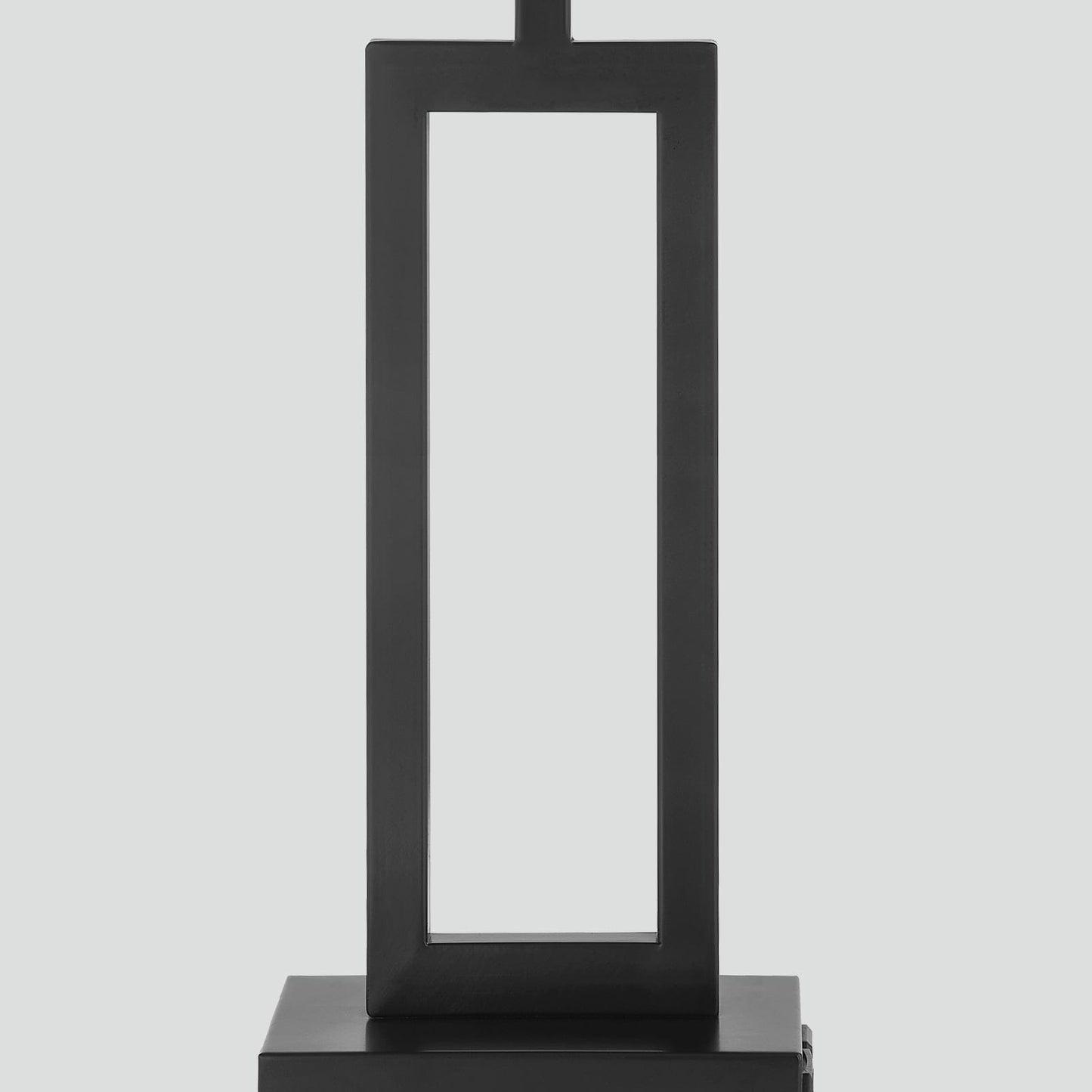 Lampada da tavolo in metallo nero con paralume bianco in stile cornice per porta, doppia porta di ricarica USB, presa CA, paralume bianco (set da 2)