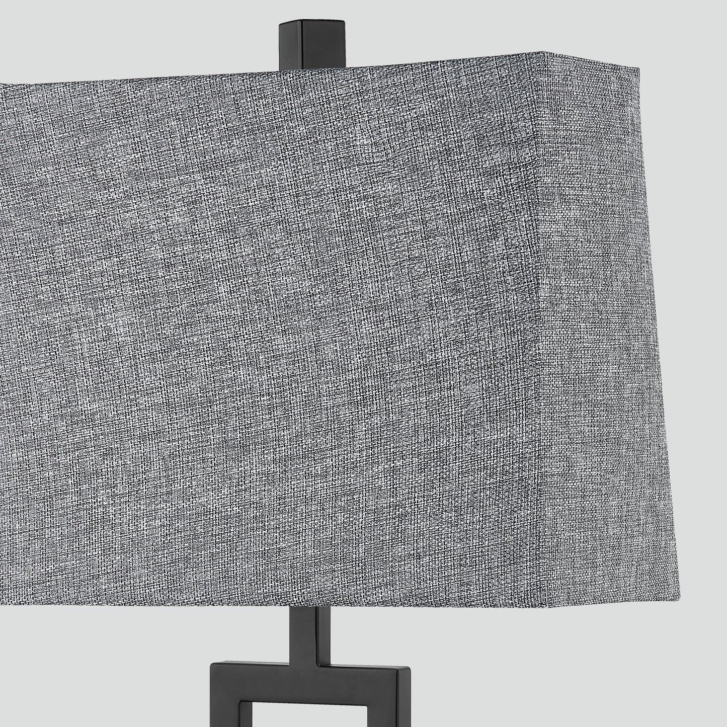 Lampada da tavolo in metallo nero con interruttore touch dimmer e porte di ricarica (set da 2) - 12'' x 6,5'' x 23,5'' (L x P x A)