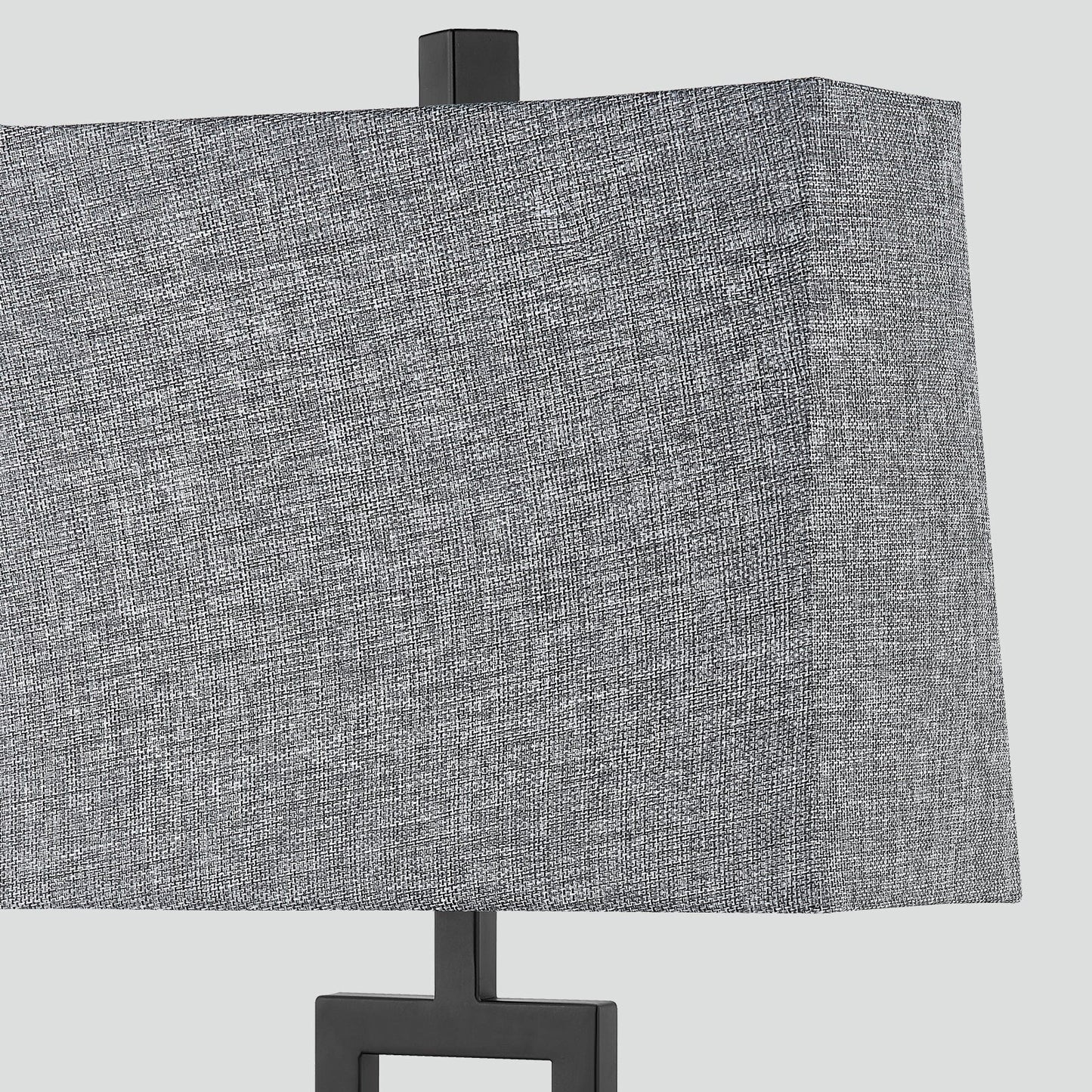 Lampada da tavolo in metallo nero con interruttore touch dimmer e porte di ricarica (set da 2) - 12'' x 6,5'' x 23,5'' (L x P x A)